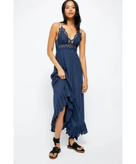 Adella Long Slip Dress Navy