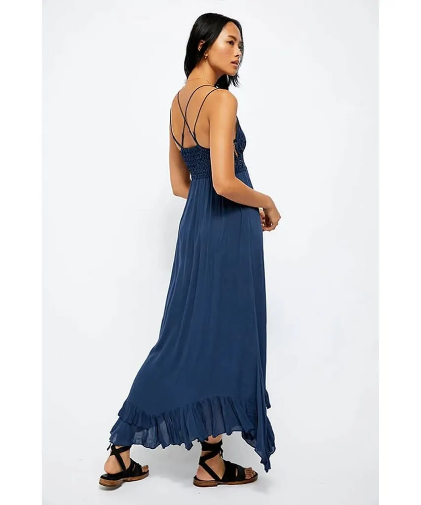 Adella Long Slip Dress Navy