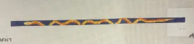 *Anne Fisher Needlepoint AF187 Orange and Blue  Wrap Bracelet