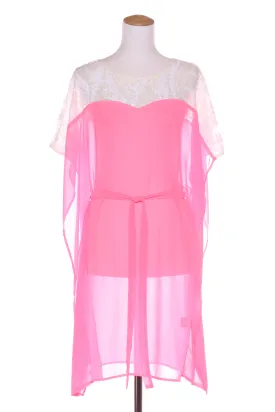 AUGUSTINE - Sequin   lace detail neon pink dress! 8-10