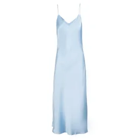 Baby Blue Midi Slip Dress