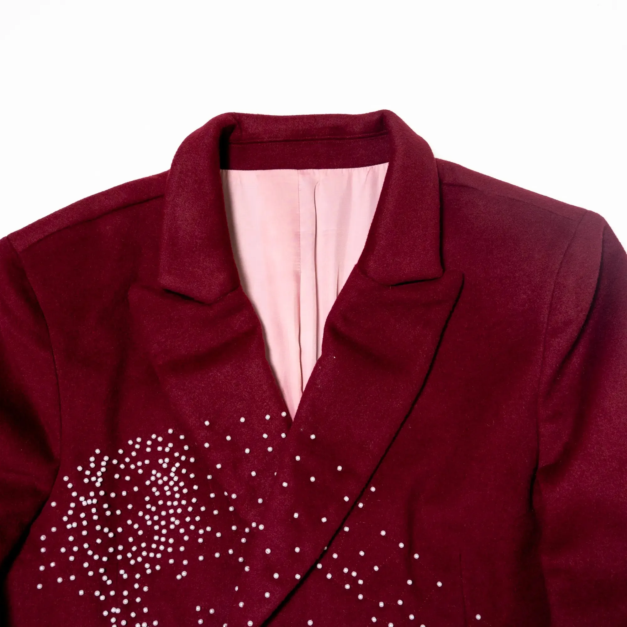 BEADED PORTRAIT PEACOAT
