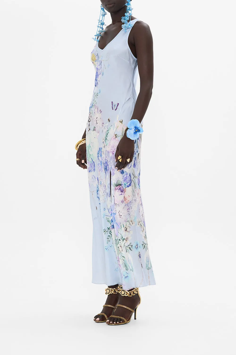 BIAS CUT TANK DRESS BUTTERFLORIA