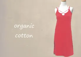biologisch katoenen halter jurkje /  slipdress with neckbindings