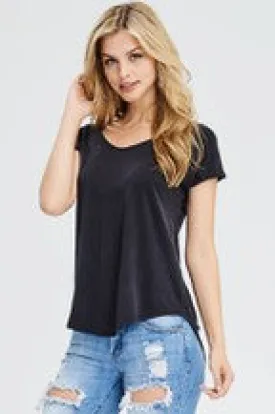 Black Cap Sleeve Top