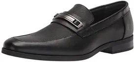 Calvin Klein Men's Jameson Loafer, Black Leather, 10.5W Wide US