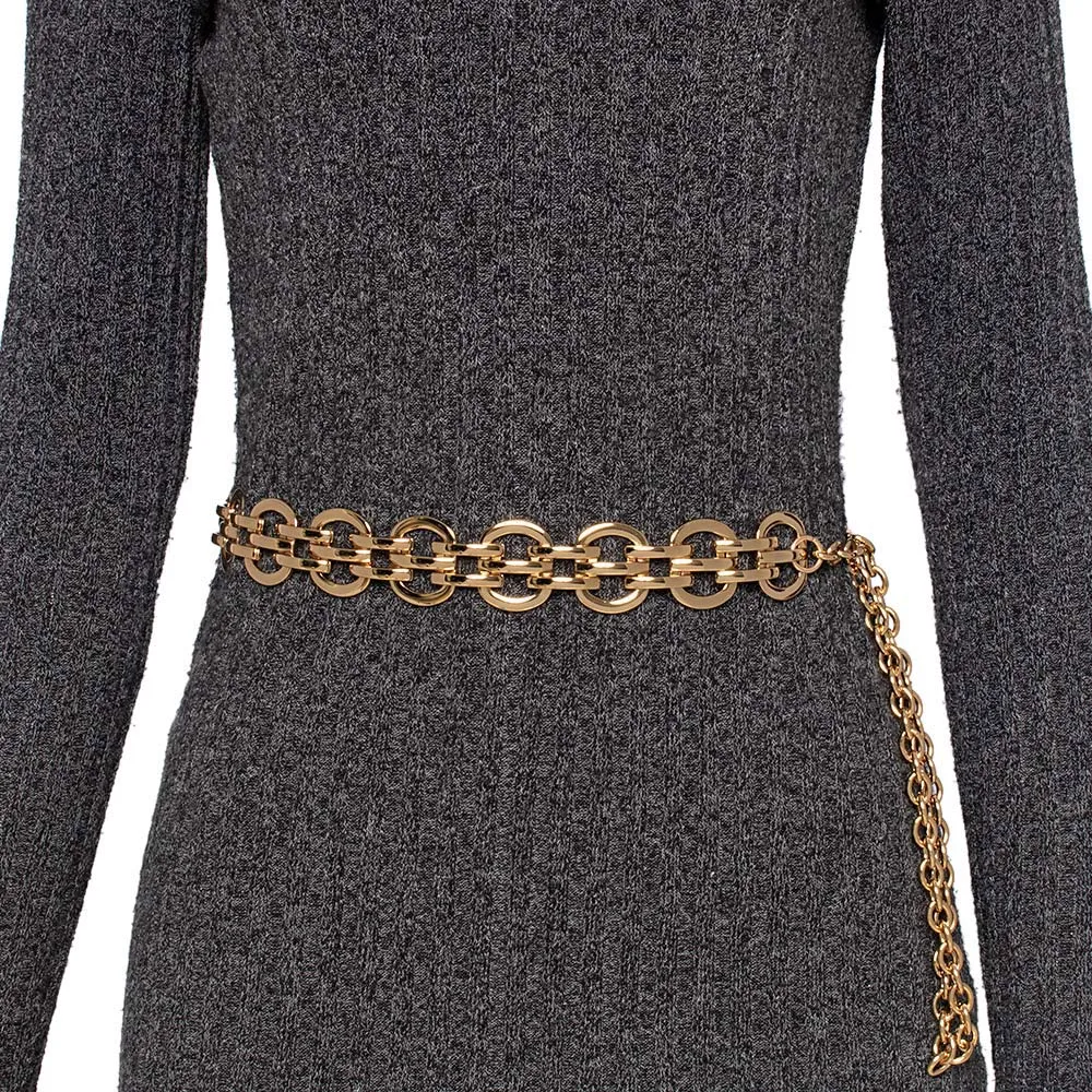 Chain Belt in Gold Metal