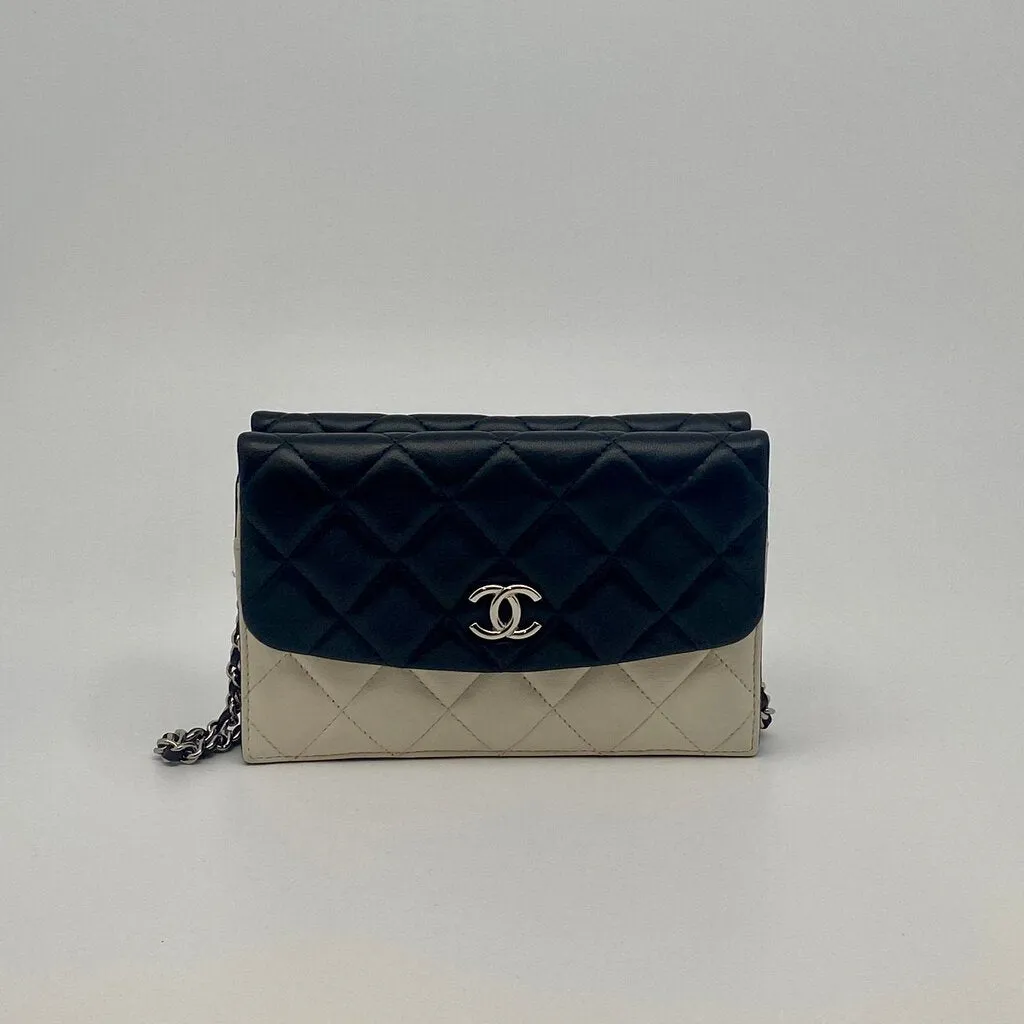 Chanel Quilted Lambskin Double Sided Wallet On Chain