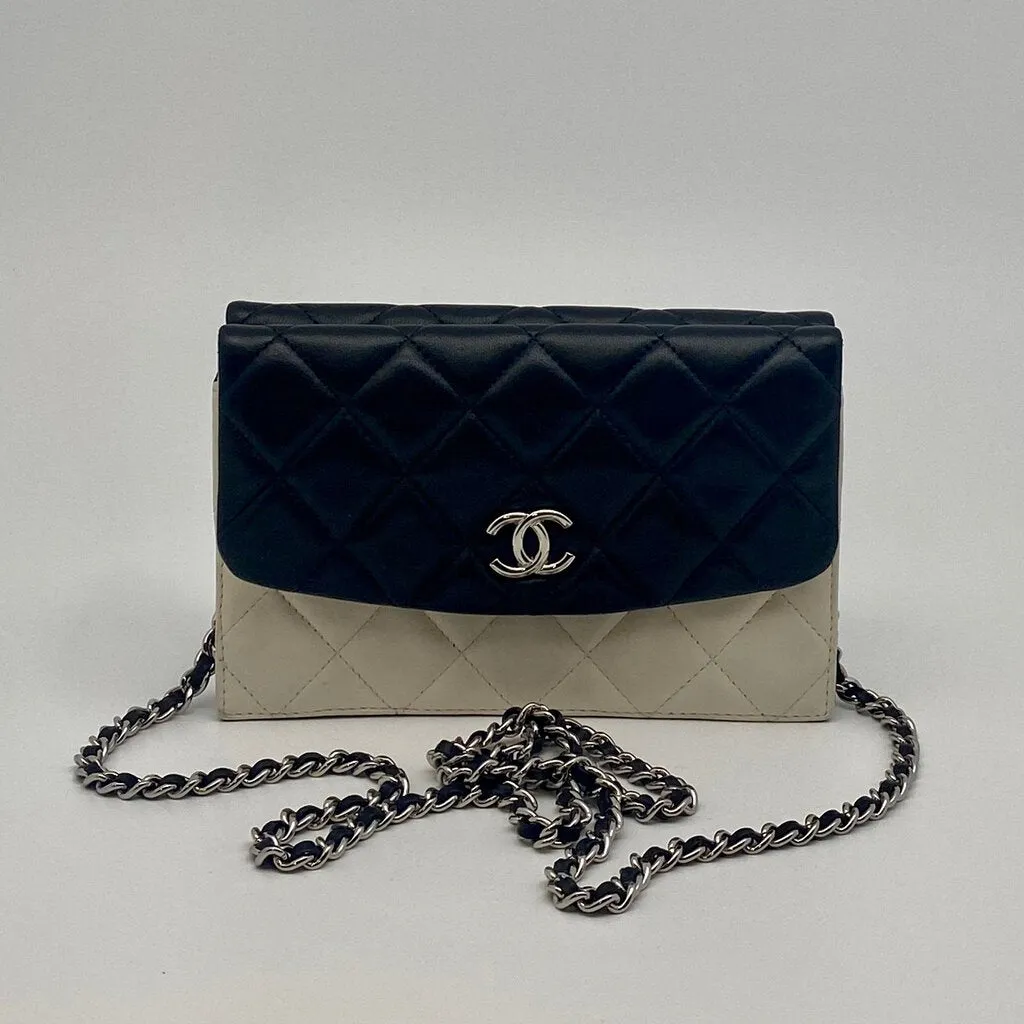 Chanel Quilted Lambskin Double Sided Wallet On Chain
