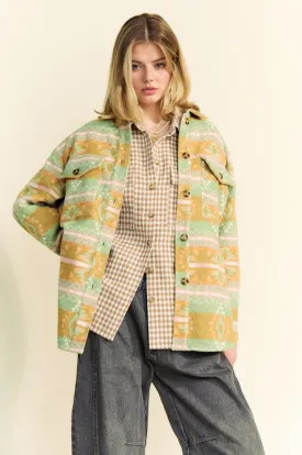 Davi & Dani High-Low Aztec Shacket