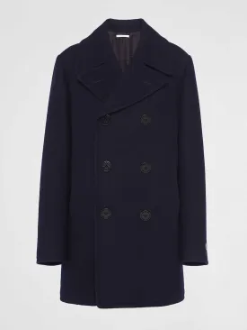 Double-breasted cloth peacoat