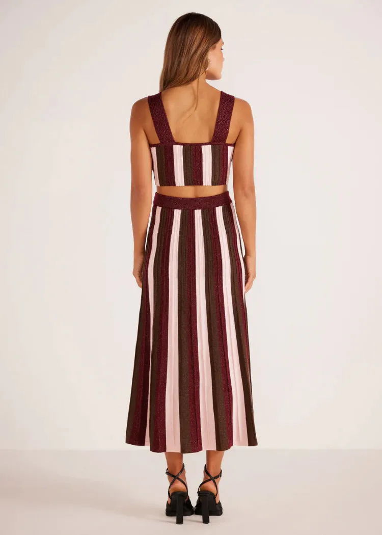 Eden Knit Crop Top - MTLC STRI