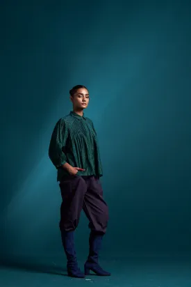 Emerald Pintuck Chanderi top