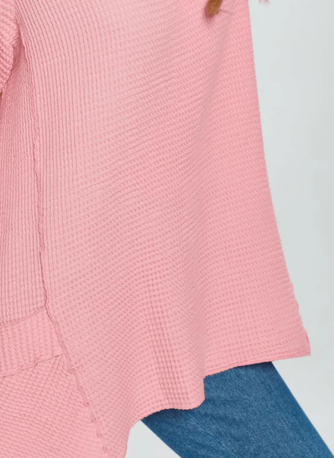Focus Clothing 3/4 Sleeve Waffle Feather Tunic (FW-135)