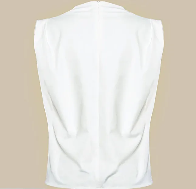 Gloria White Sleeveless Top