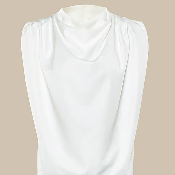 Gloria White Sleeveless Top
