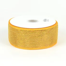 Gold - Metallic Deco Mesh Ribbons ( 2-1/2 Inch x 25 Yards )