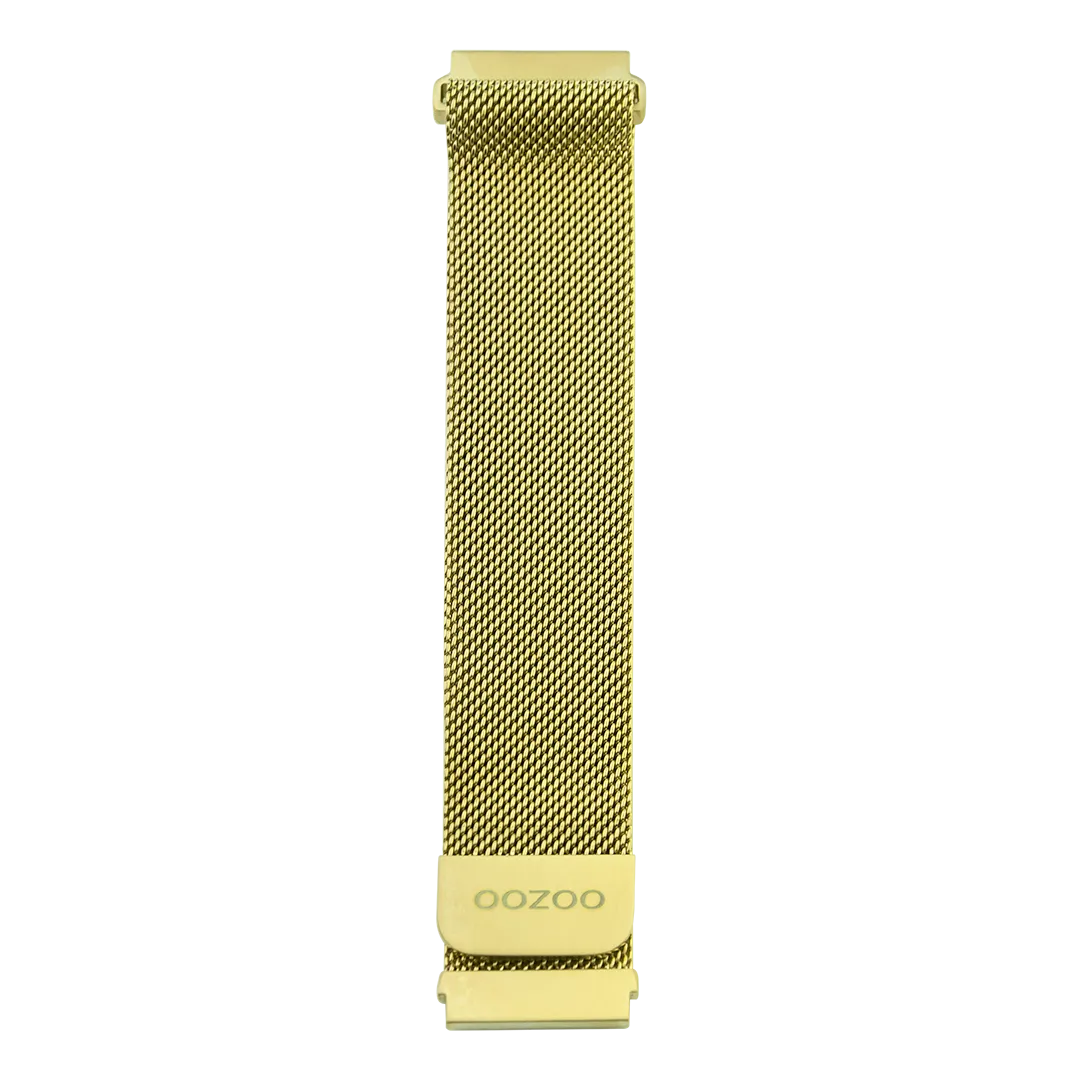 Gold OOZOO metal mesh bracelet with gold clasp