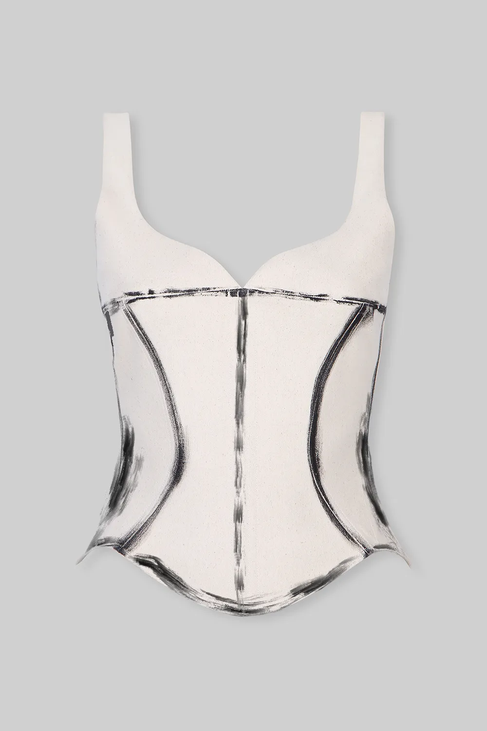 GREASY DENIM CORSET