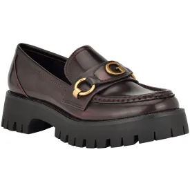 Guess Womens Almost Faux Leather Slip-On Loafers