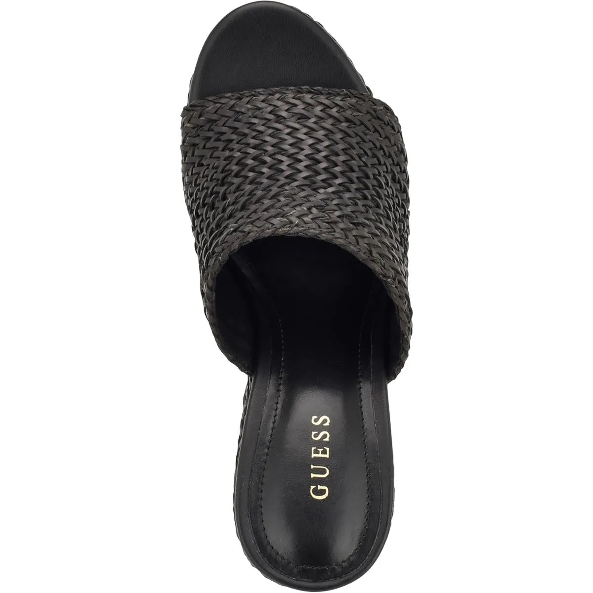 Guess Womens Yenisa Woven Slip On Mule Sandals