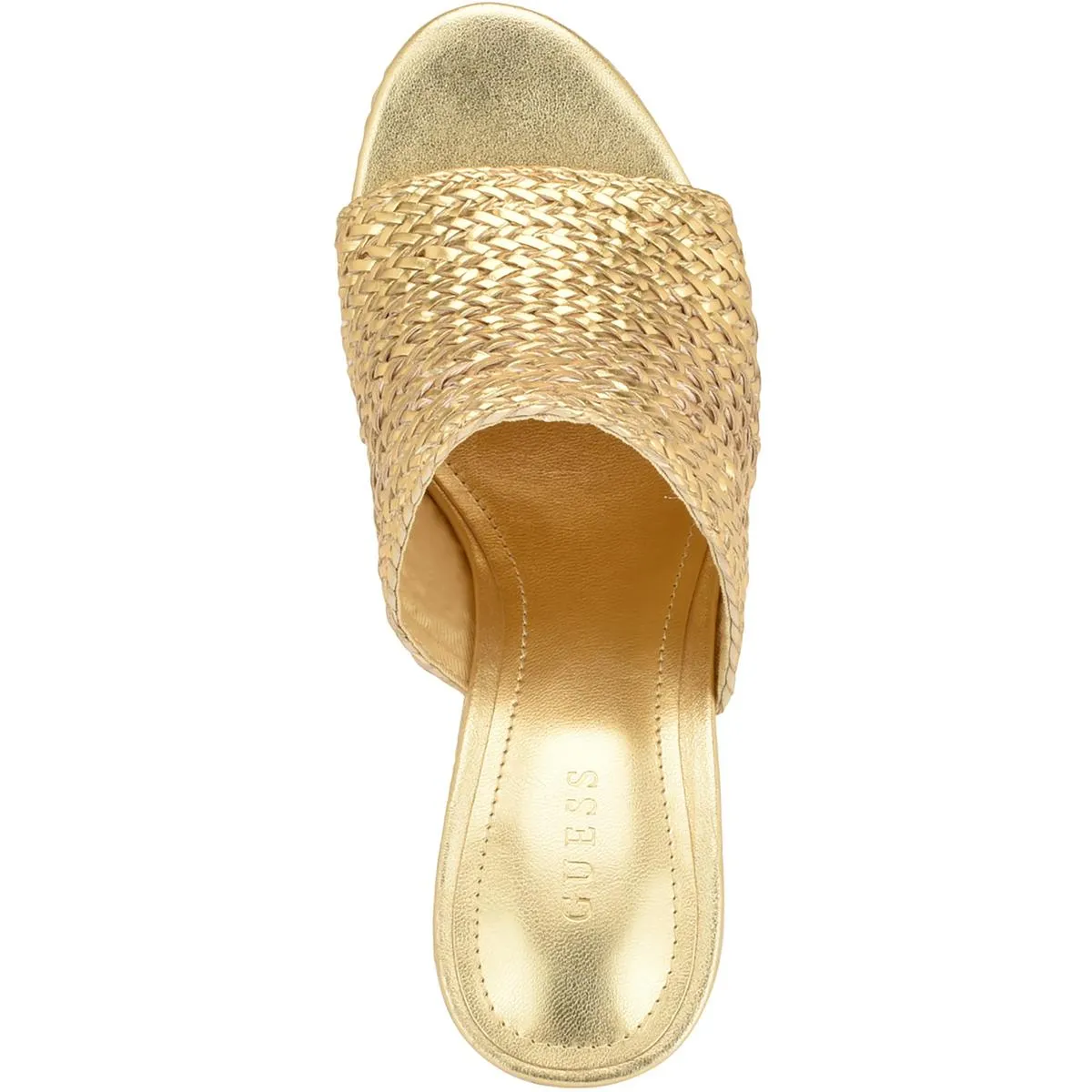 Guess Womens Yenisa Woven Slip On Mule Sandals