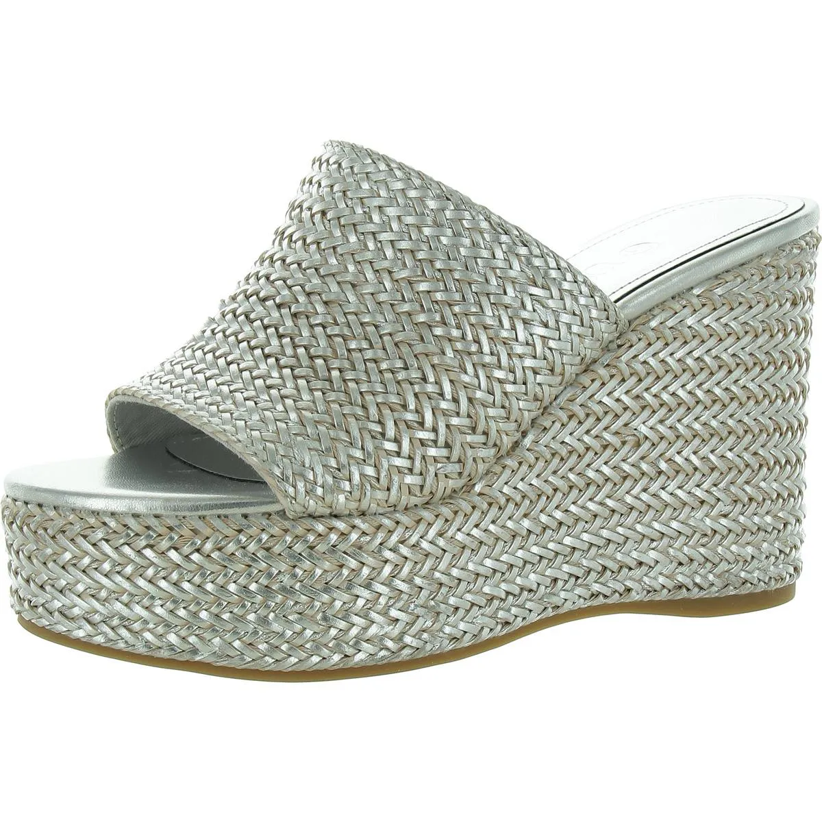 Guess Womens Yenisa Woven Slip On Mule Sandals