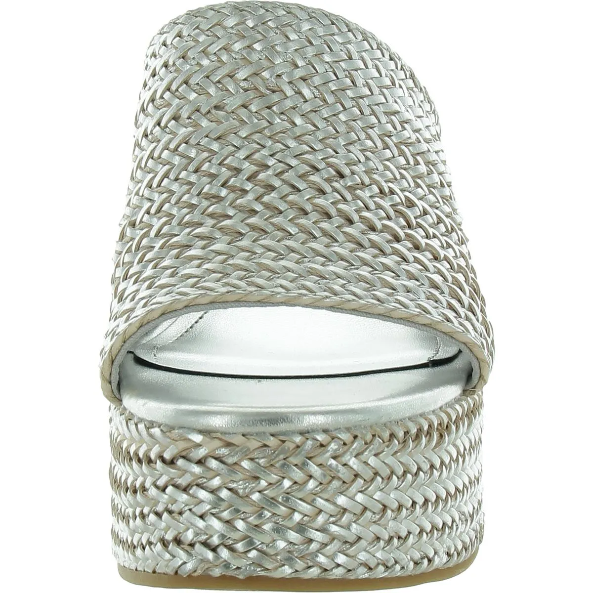 Guess Womens Yenisa Woven Slip On Mule Sandals
