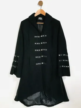 Hearts & Roses Women's Military Peacoat Coat | UK12 | Black