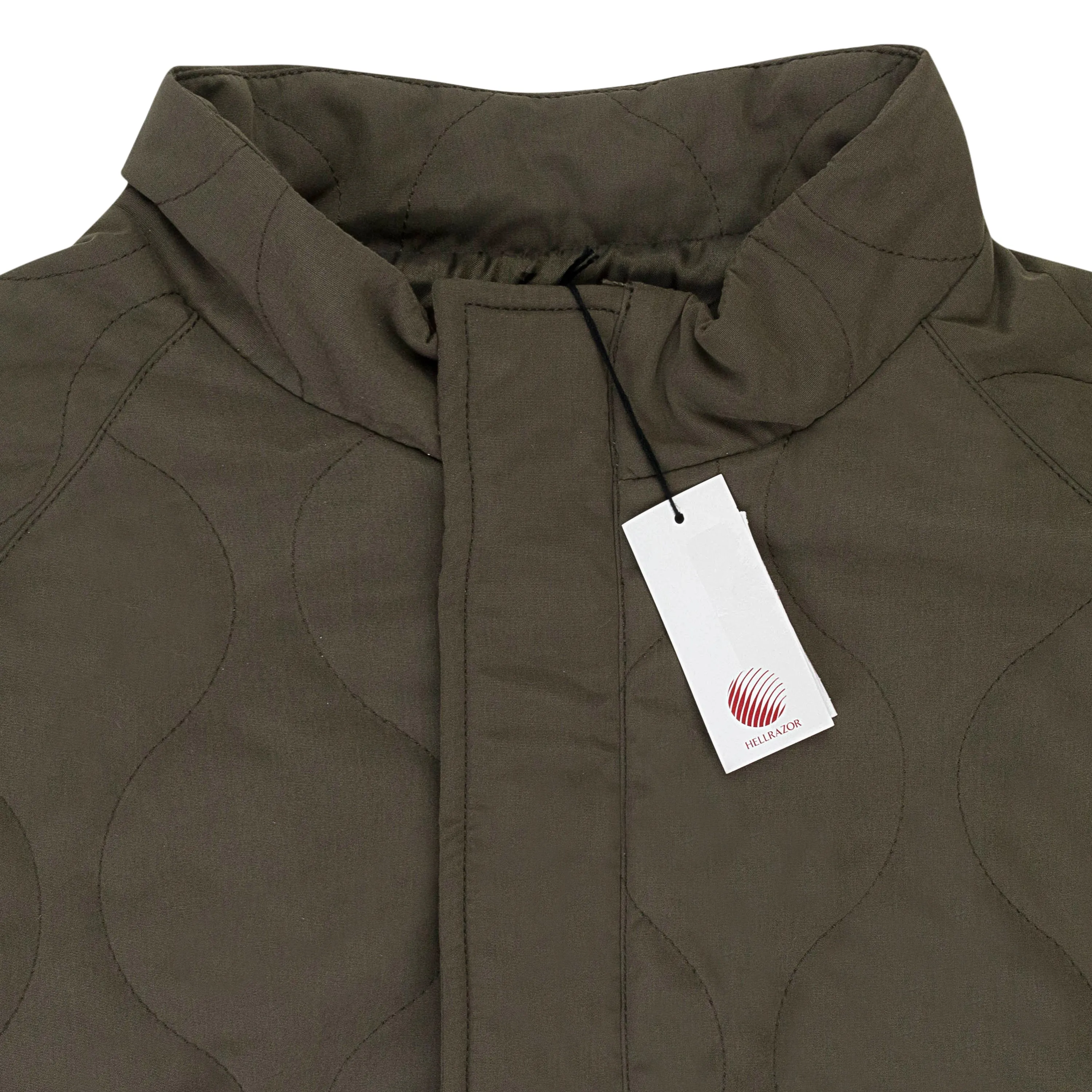 HELLRAZOR WAVE QUILTED ARMY GREEN JACKET
