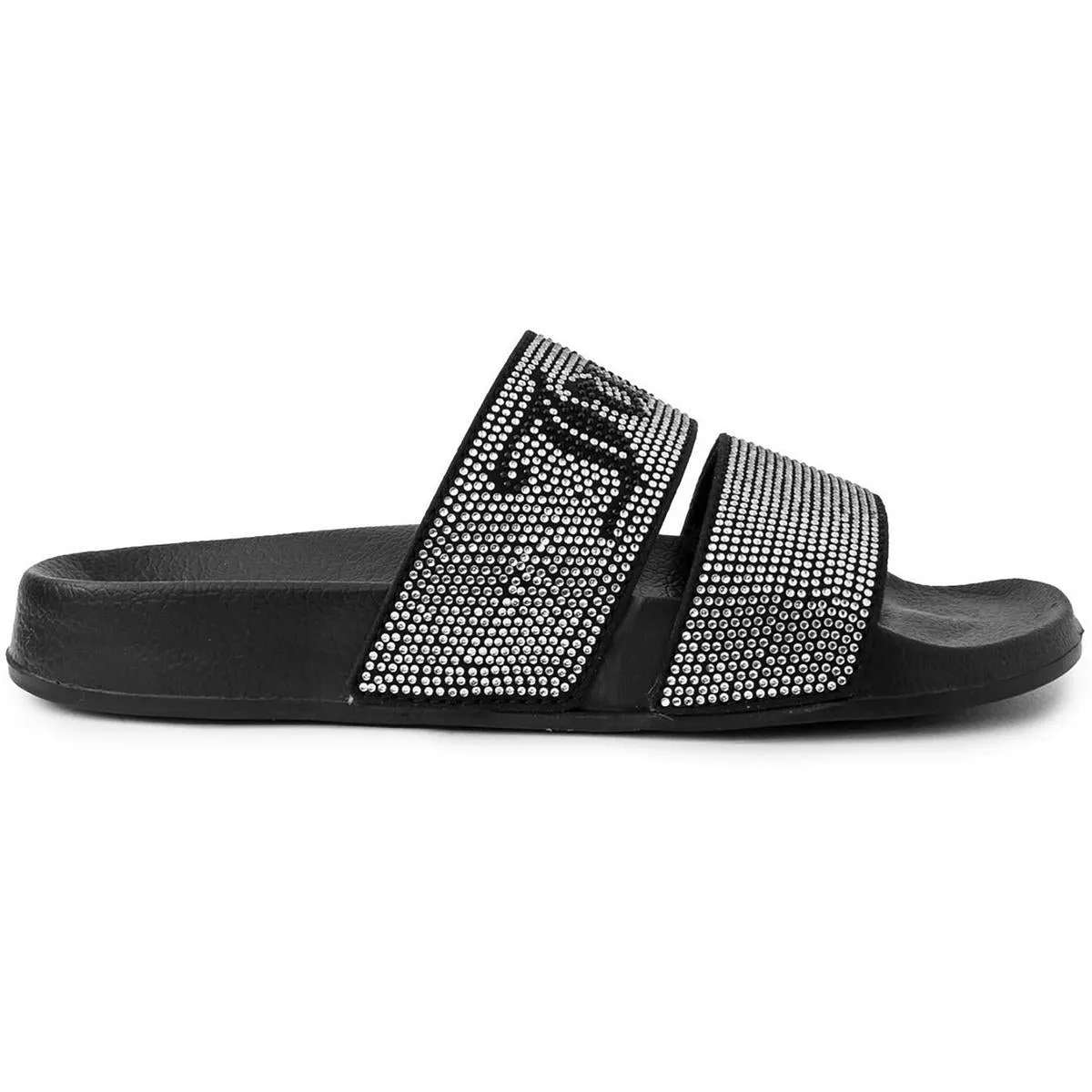 Juicy Couture Womens Winx Slip On Rhinestone Pool Slides