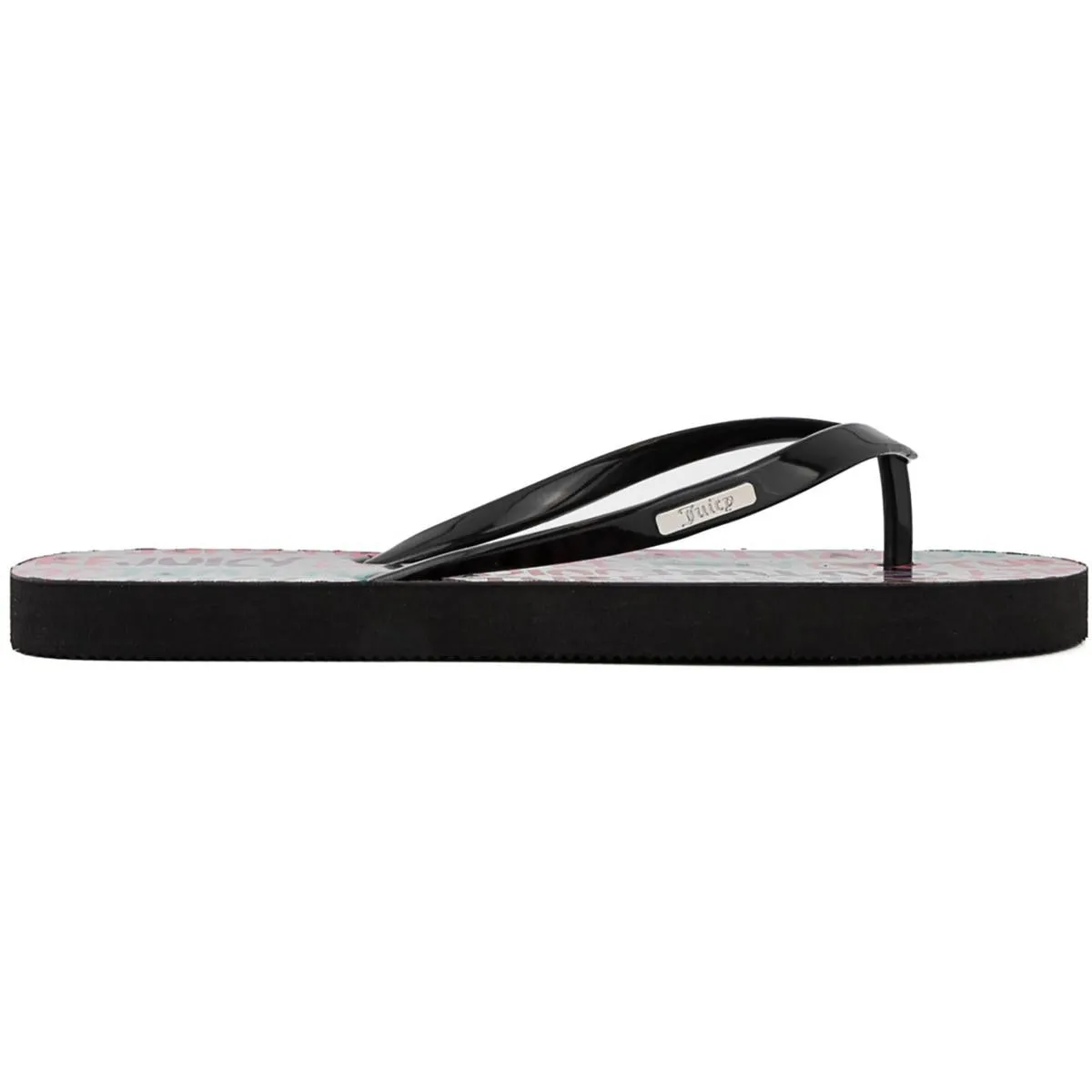 Juicy Couture Womens Zamia Printed Slip On Flip-Flops