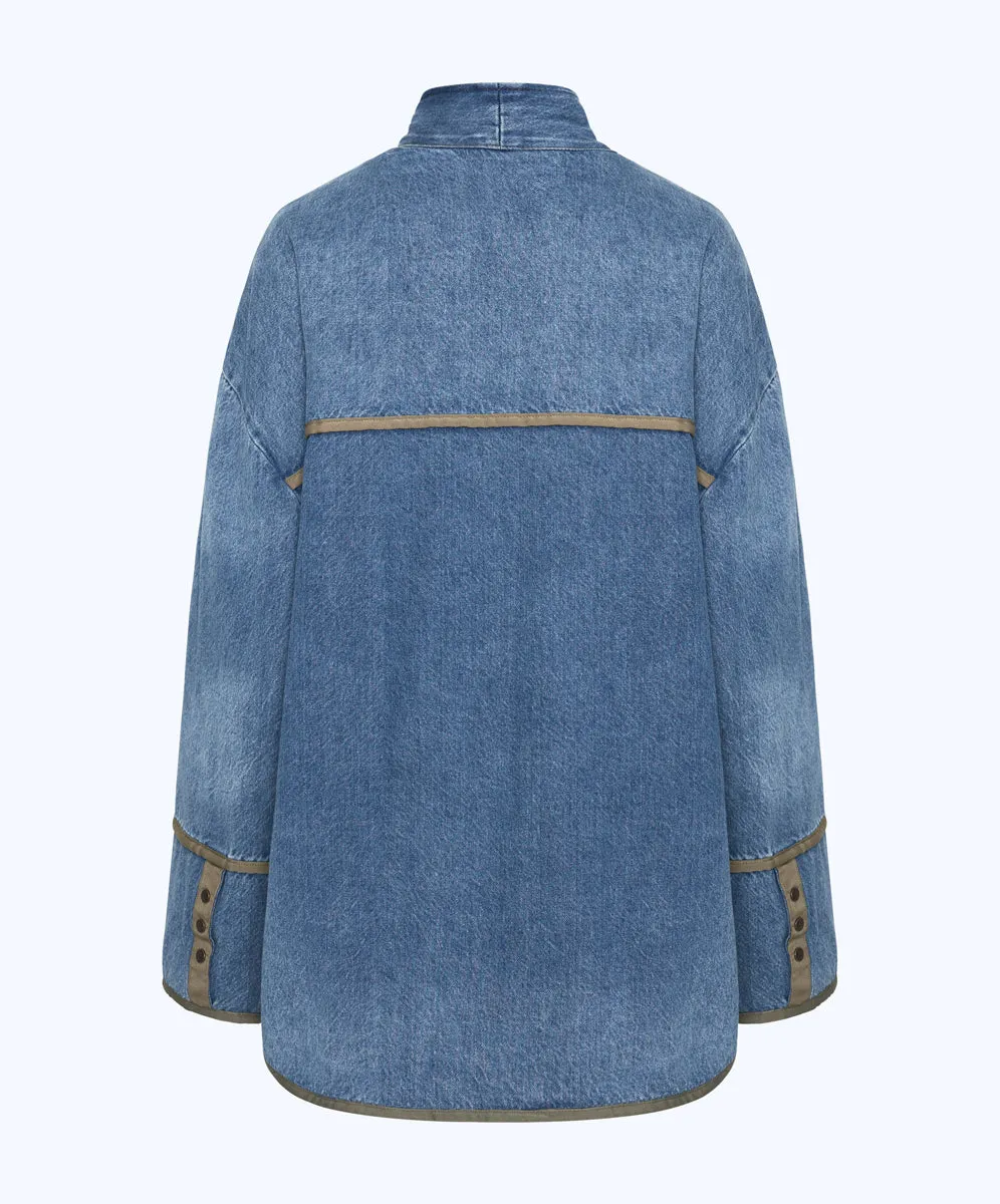 KIMONO DENIM QUILTED JACKET