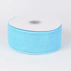 Light Blue - Floral Mesh Ribbon ( 4 Inch x 25 Yards )