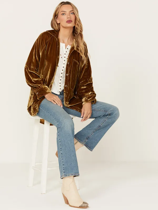 Loose Fit Velvet Shackets Velour