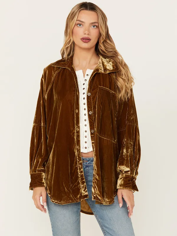 Loose Fit Velvet Shackets Velour