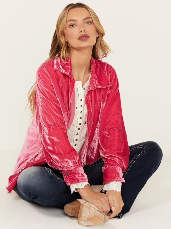 Loose Fit Velvet Shackets Velour