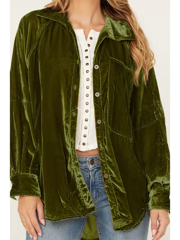 Loose Fit Velvet Shackets Velour