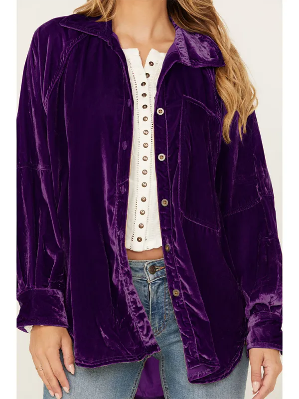 Loose Fit Velvet Shackets Velour