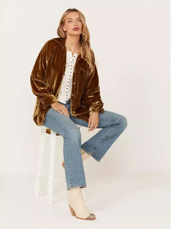 Loose Fit Velvet Shackets Velour