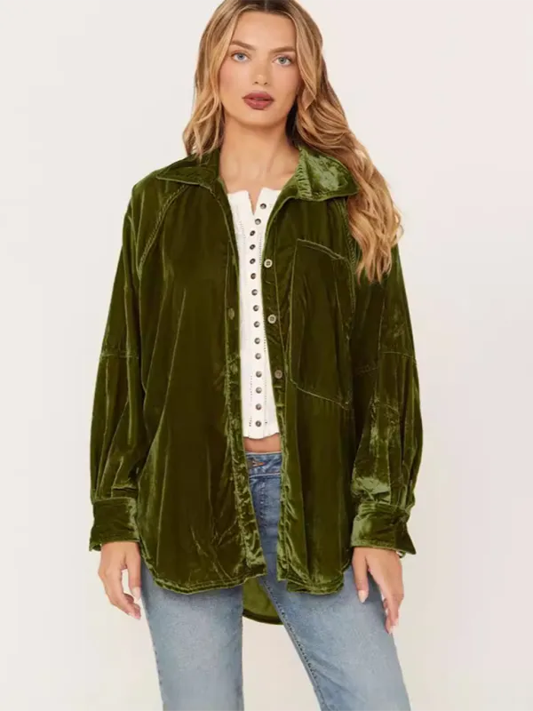 Loose Fit Velvet Shackets Velour