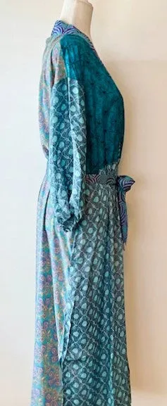 Luxurious Silk Kimono Duster, Feminine And Alluring (Royal)