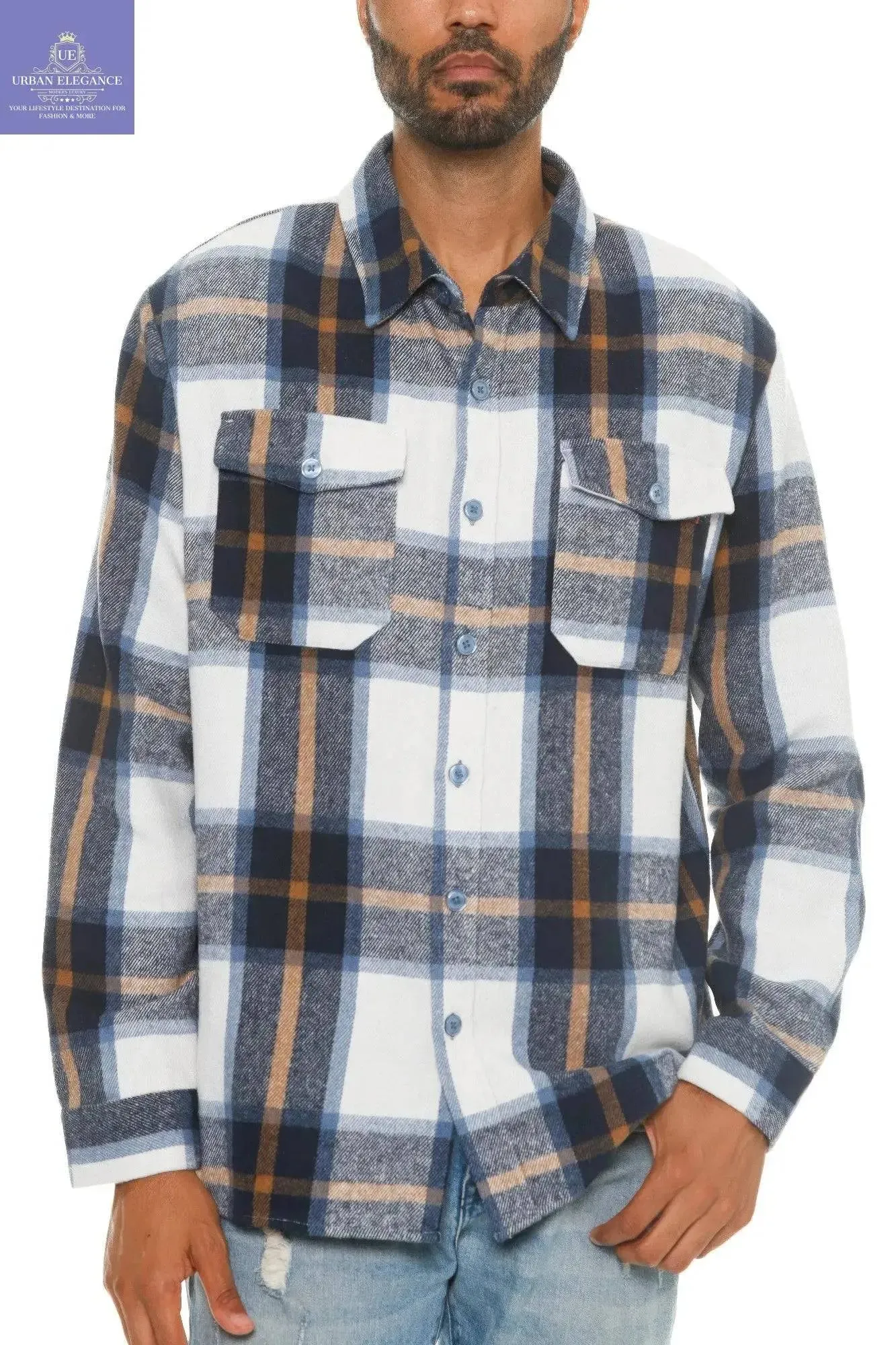 Men's Checkered Flannel Shacket - All-Day Comfort