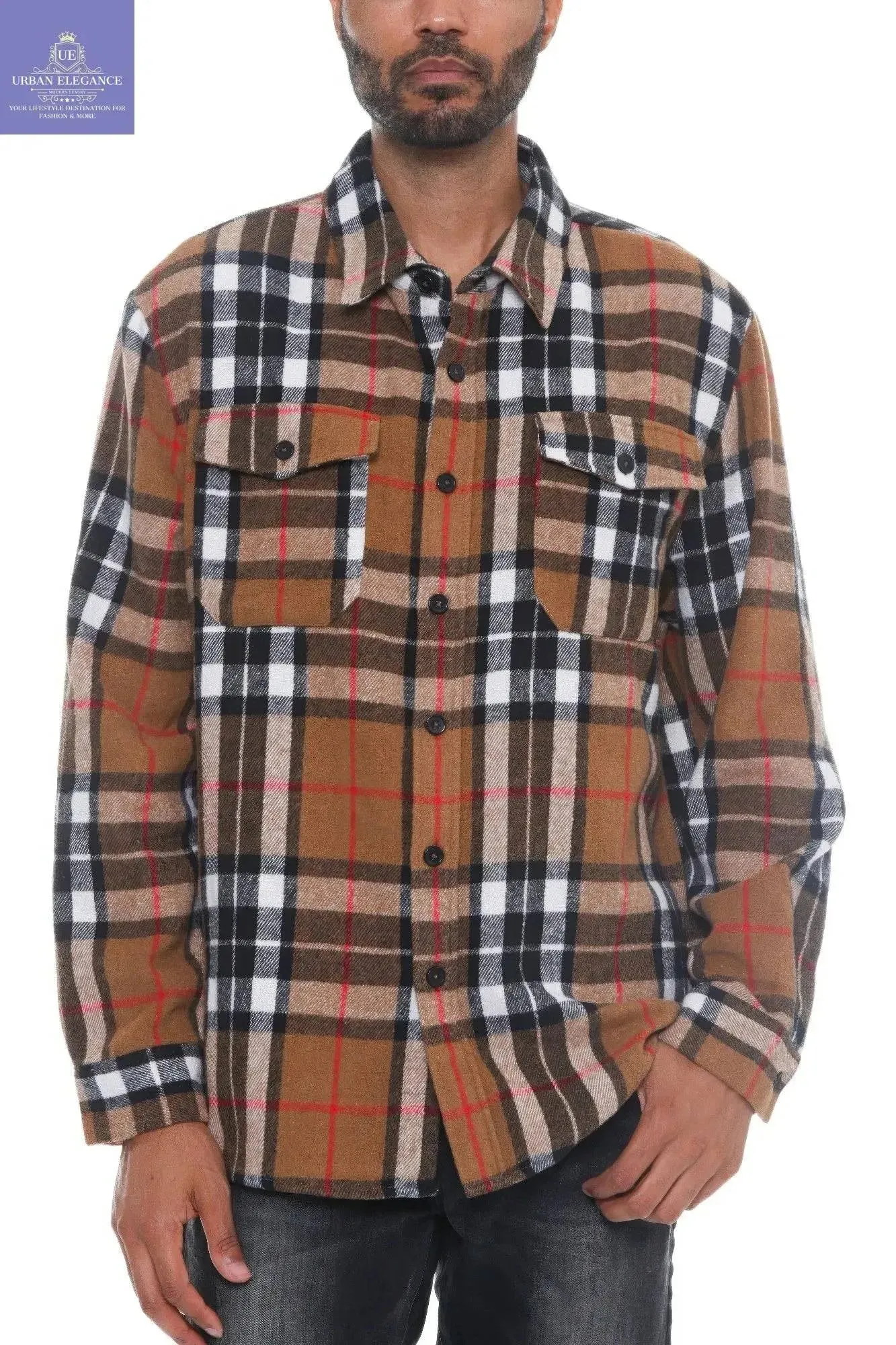 Men's Checkered Flannel Shacket - All-Day Comfort