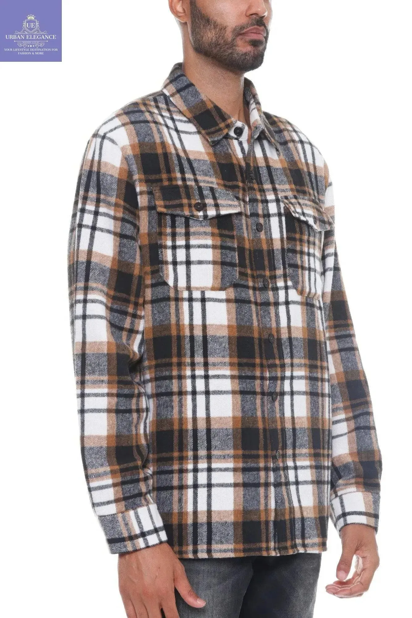 Men's Checkered Flannel Shacket - All-Day Comfort