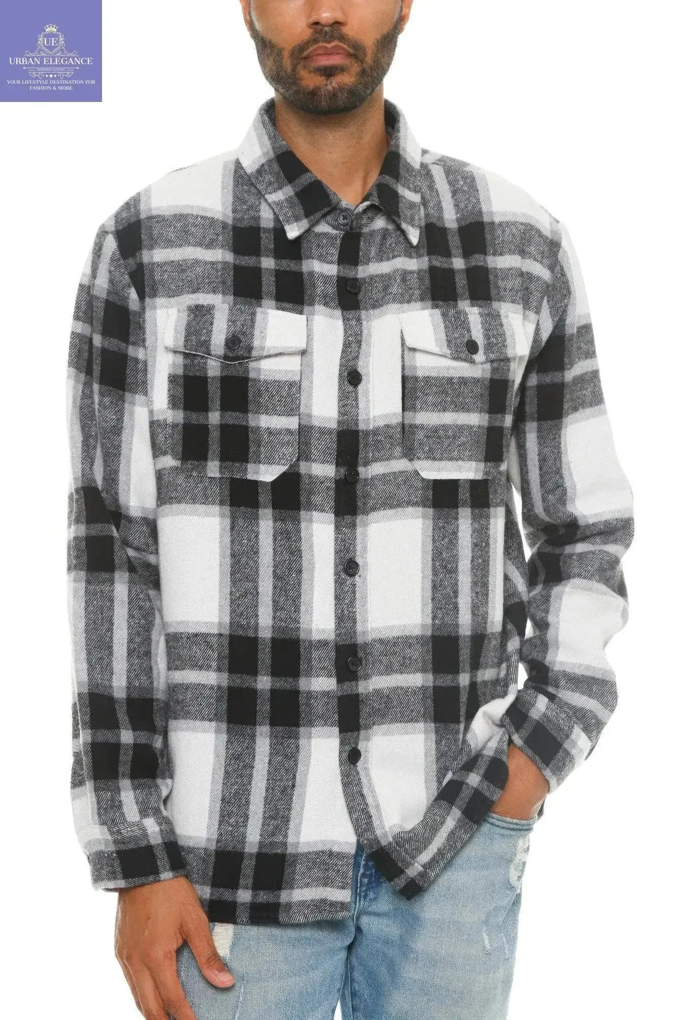 Men's Checkered Flannel Shacket - All-Day Comfort