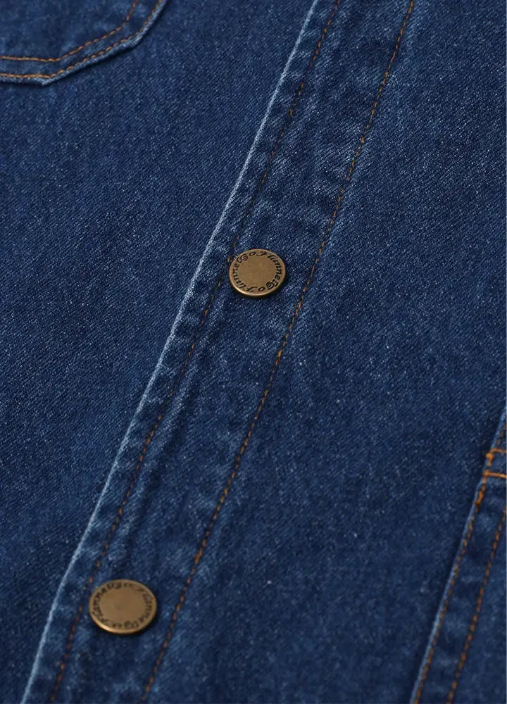 Men's Flannel Lined Utility Denim Shacket,Workwear-inspired, 11.2 oz