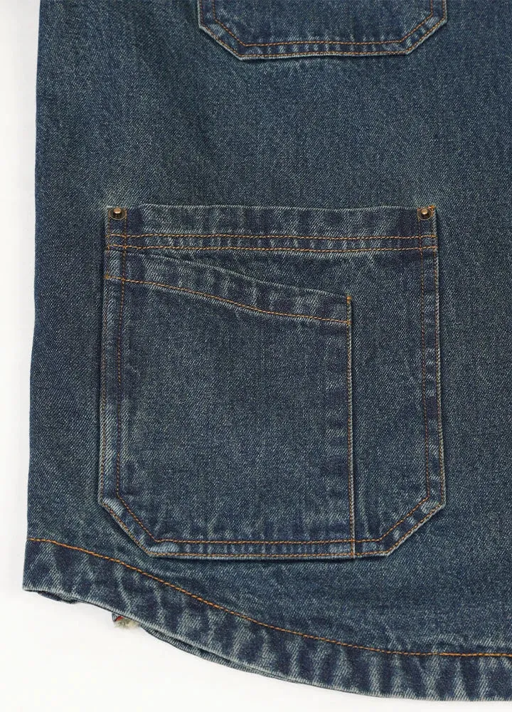 Men's Flannel Lined Utility Denim Shacket,Workwear-inspired, 11.2 oz
