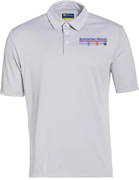 Men's Polo - Jack Nicklaus Mini Jacquard Bright White