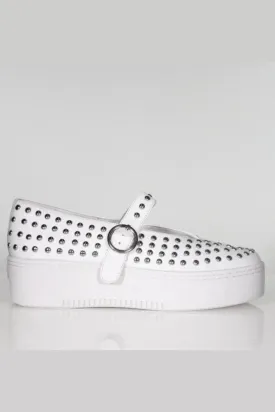 Minx Stanley Stud Shoes White